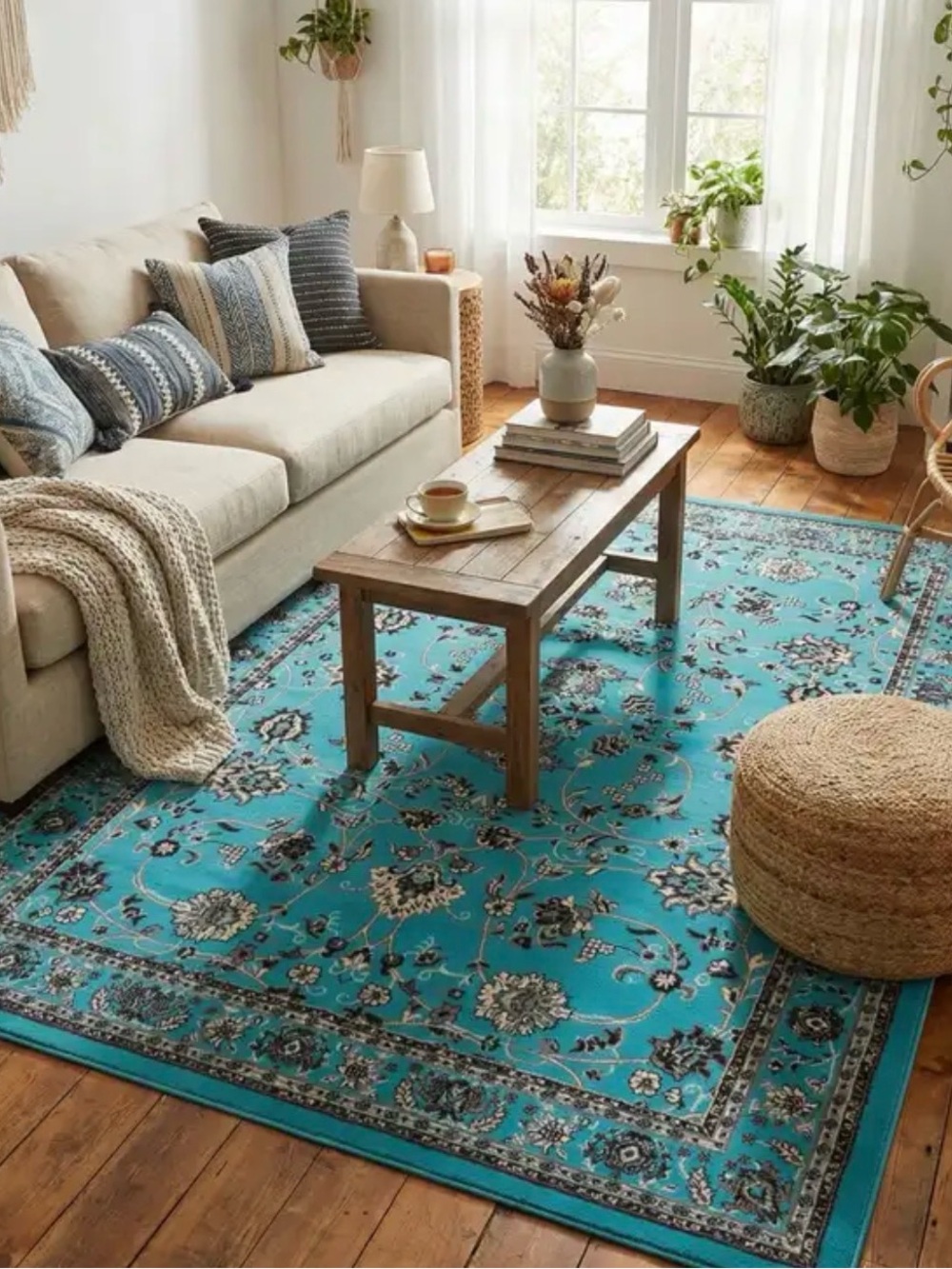 Unique Loom Sialk Hill Collection Area Rug - Washington (10’ X 7’)Rectangle, Bur
